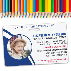 Tarjeta De Identificación Identificación moderna personalizada de seguridad
