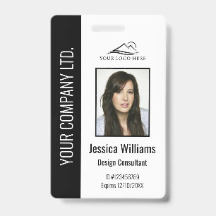 Tarjeta De Identificación Identificación negra personalizada para empleados 