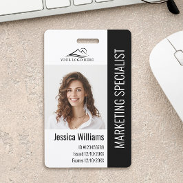Tarjeta De Identificación Identificación negra personalizada para empleados 