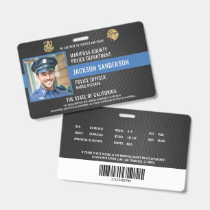 Tarjeta De Identificación Identificación personalizable de empleado de la le