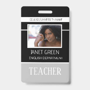 Tarjeta De Identificación Identificación personalizada con foto para profeso