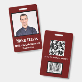 Tarjeta De Identificación Identificación personalizada de empleado con foto