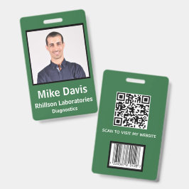 Tarjeta De Identificación Identificación personalizada de empleado con foto