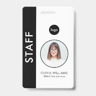 Tarjeta De Identificación Identificación personalizada moderna para empleado