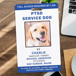 Tarjeta De Identificación Identificación personalizada para perro de servici