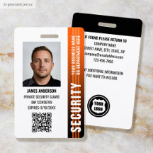 Identificación Profesional de Guardia de Seguridad