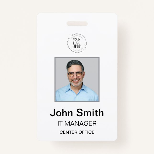 Tarjeta De Identificación Identificador blanco (Anverso)