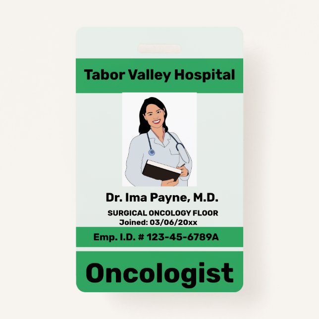 Tarjeta De Identificación Identificador de empleado profesional editable (Anverso)