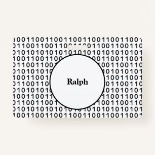 Tarjeta De Identificación Idioma de equipo de código binario con nombre