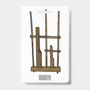 Tarjeta De Identificación Ilustracion de Angklung personalizado