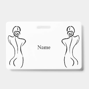 Tarjeta De Identificación Ilustracion de arte femenino Thunder_Cove