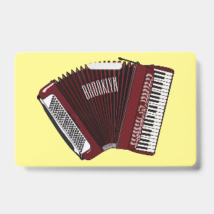 Tarjeta De Identificación Ilustración de dibujos animados de acordeón