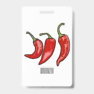 Tarjeta De Identificación Ilustración de dibujos animados de chile