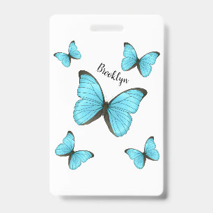Tarjeta De Identificación Ilustración de dibujos animados de mariposas Morph