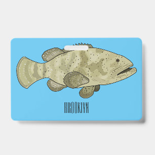 Tarjeta De Identificación Ilustración de dibujos animados de mero