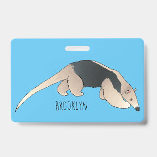 Tarjeta De Identificación Ilustración de dibujos animados de Tamandua