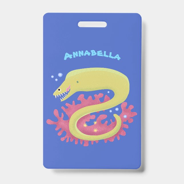 Tarjeta De Identificación Ilustración de dibujos animados divertidos de la m (Parte frontal)