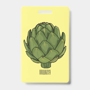Tarjeta De Identificación Ilustracion de personalizado Artichoke