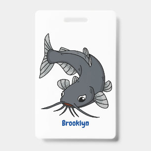 Tarjeta De Identificación Ilustracion de personalizado de bagre cúbico