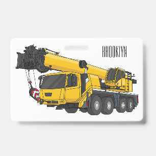 Tarjeta De Identificación Ilustracion de personalizado de camiones Crane