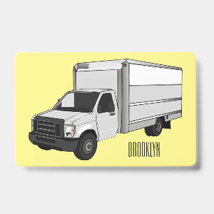 Tarjeta De Identificación Ilustracion de personalizado de camiones de cajas