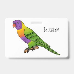 Tarjeta De Identificación Ilustracion de personalizado de cocodrilo arcoiris