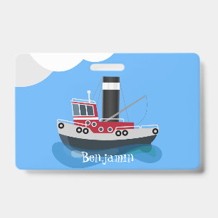 Tarjeta De Identificación Ilustracion de personalizado de embarcaciones de a