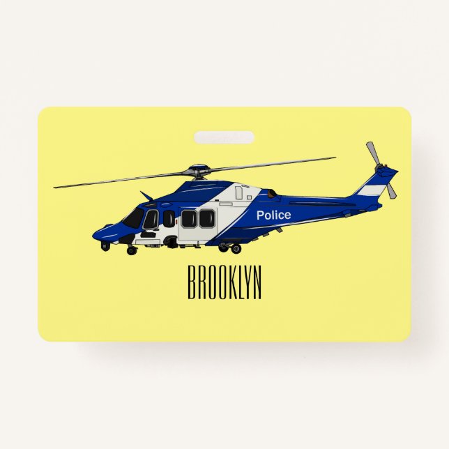 Tarjeta De Identificación Ilustracion de personalizado de helicópteros de la (Anverso)