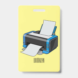 Tarjeta De Identificación Ilustracion de personalizado de impresora