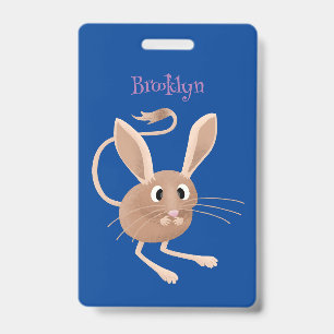 Tarjeta De Identificación Ilustracion de personalizado de jerboa larga y cor