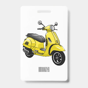 Tarjeta De Identificación Ilustracion de personalizado de motocicleta con ci