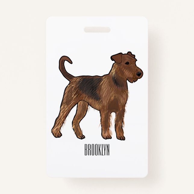 Tarjeta De Identificación Ilustracion de personalizado de perro Airedale ter (Anverso)