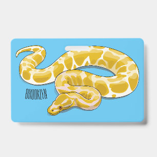 Tarjeta De Identificación Ilustracion de personalizado de pitón birmano