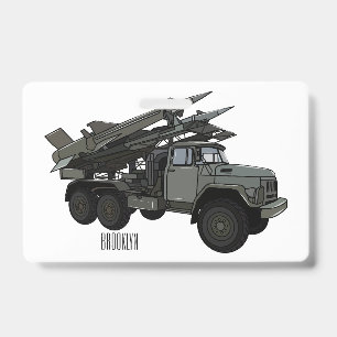 Tarjeta De Identificación Ilustracion de personalizado de vehículos de misil