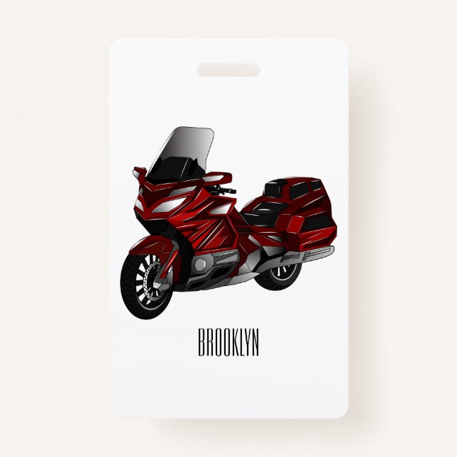 Tarjeta De Identificación Ilustracion del personalizado de motocicleta de To (Anverso)