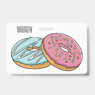 Tarjeta De Identificación Ilustracion Donut personalizado