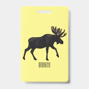 Tarjeta De Identificación Ilustracion Moose personalizado