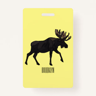 Tarjeta De Identificación Ilustracion Moose personalizado