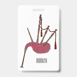 Tarjeta De Identificación Ilustracion personalizado Bagpipes