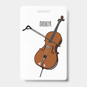 Tarjeta De Identificación Ilustracion personalizado Cello