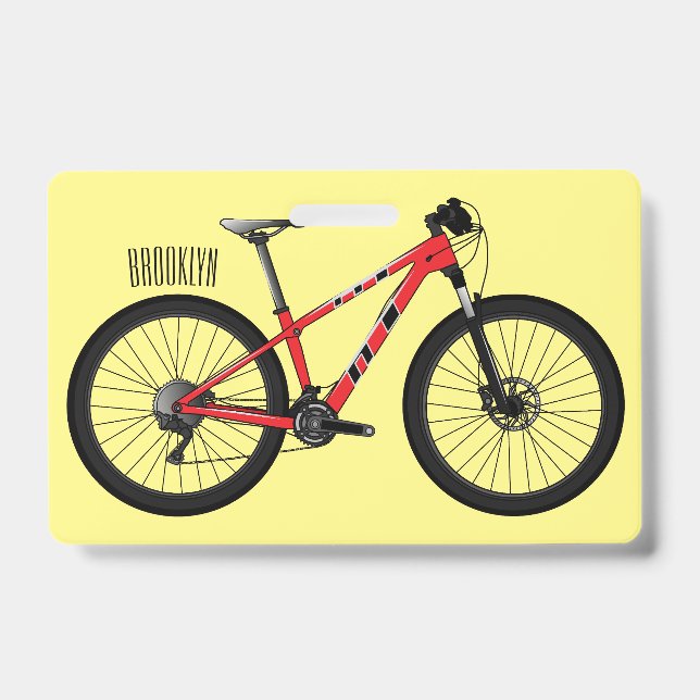 Tarjeta De Identificación Ilustracion personalizado de bicicletas (Parte frontal)