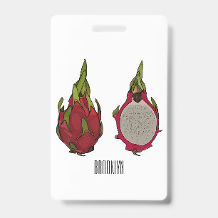 Tarjeta De Identificación Ilustracion personalizado de fruta dragón