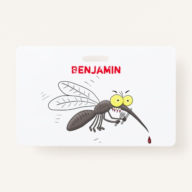 Tarjeta De Identificación Ilustracion personalizado de insectos de mosquitos (Anverso)