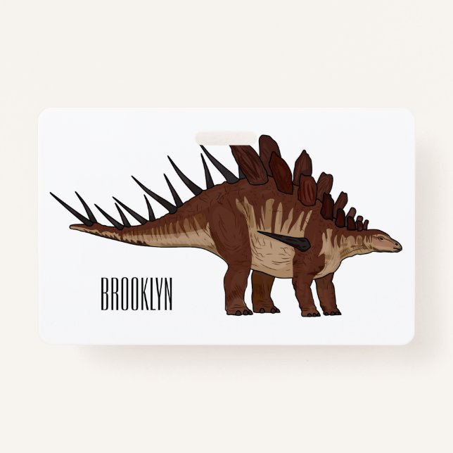 Tarjeta De Identificación Ilustracion personalizado de Kentrosaurus (Anverso)
