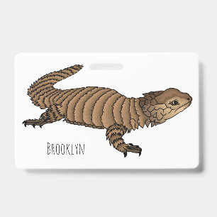 Tarjeta De Identificación Ilustracion personalizado de lagarto de Armadillo