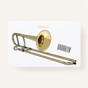 Tarjeta De Identificación Ilustracion personalizado de Trombone