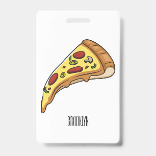 Tarjeta De Identificación Ilustracion personalizado Pizza
