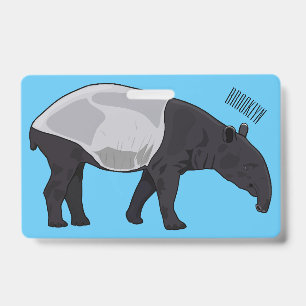 Tarjeta De Identificación Ilustracion personalizado Tapir