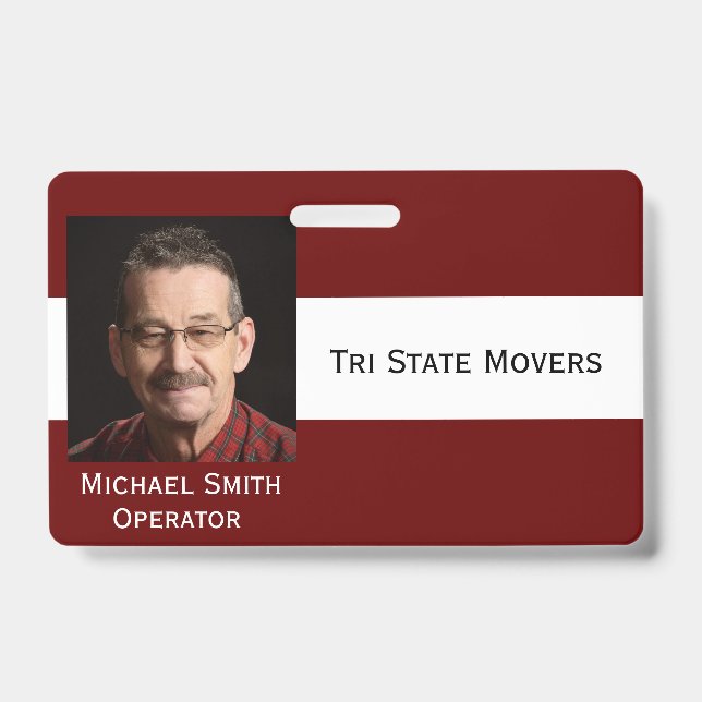 Tarjeta De Identificación Imagen Clip Doble cara Personalización del botón d (Parte frontal)