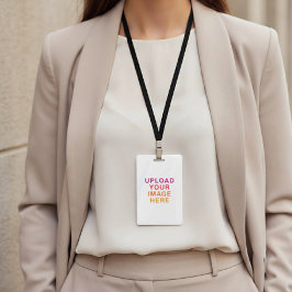 Tarjeta De Identificación Imagen de tamaño completo en blanco